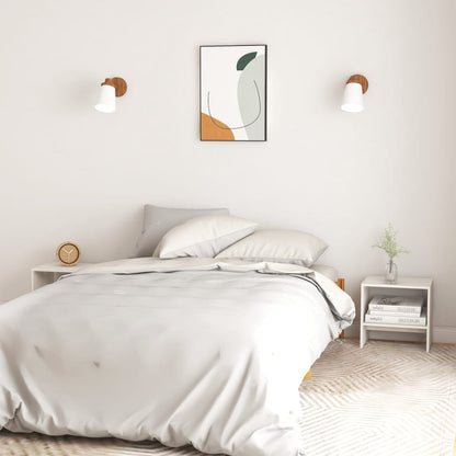 Mesitas De Noche 2 Uds Madera Maciza Pino Blanco 40x30,5x40 Cm_1