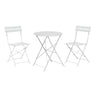 Mesa y sillas de bistró 3 piezas Gris