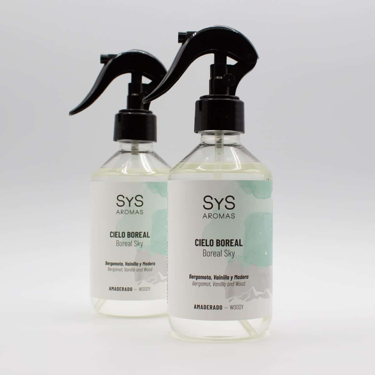 Ambientador Pulverizador Cielo Boreal Experience SYS Aromas 300 ml | Bergamota, Vainilla y Madera | Sofisticado_2