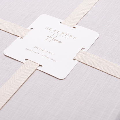 Sábana Bajera Gris 180x200+30 100% Algodón 140gsm Gris Haze Scalpers Home