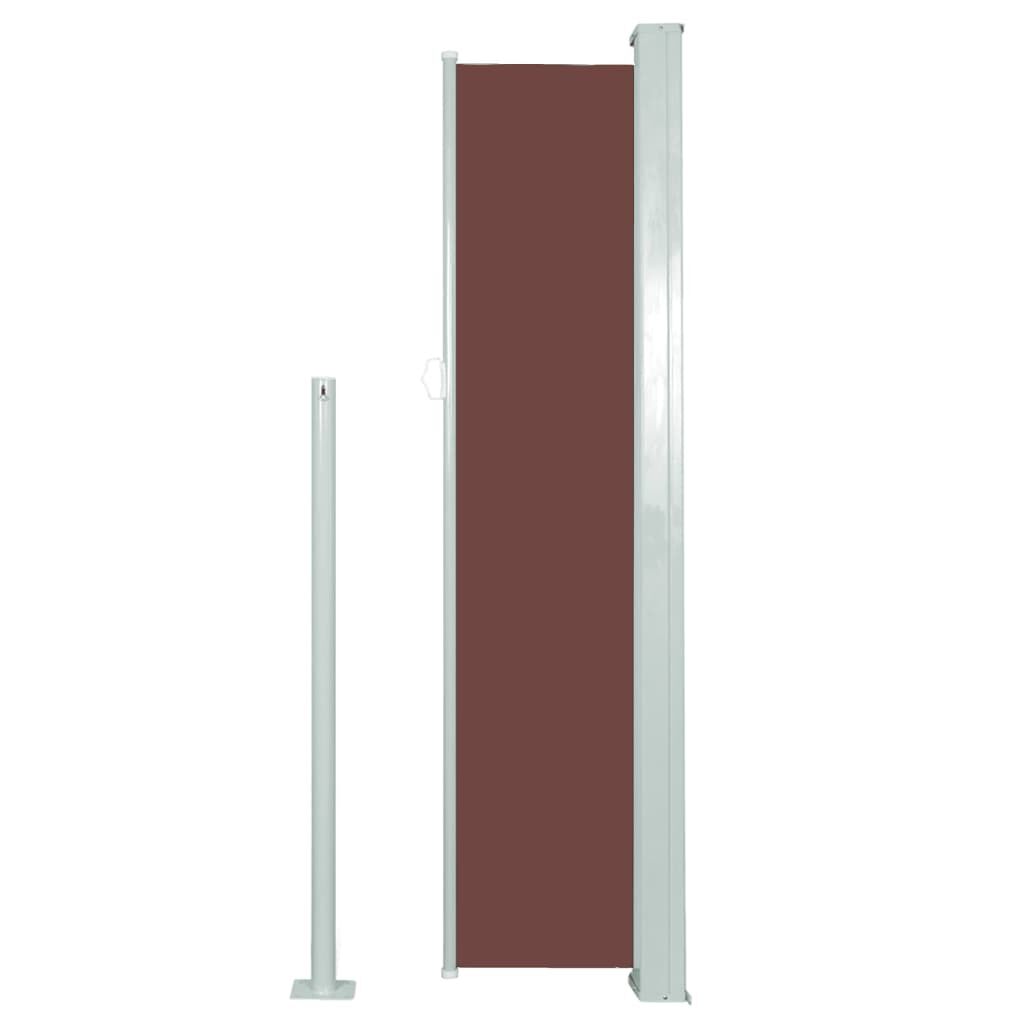 Vidaxl Toldo Lateral Retráctil De Jardín Marrón 140x300 Cm_3
