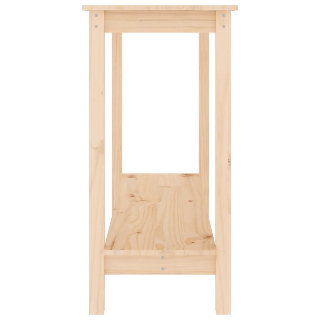 Mesa Consola Madera Maciza De Pino 110x40x80 Cm_2