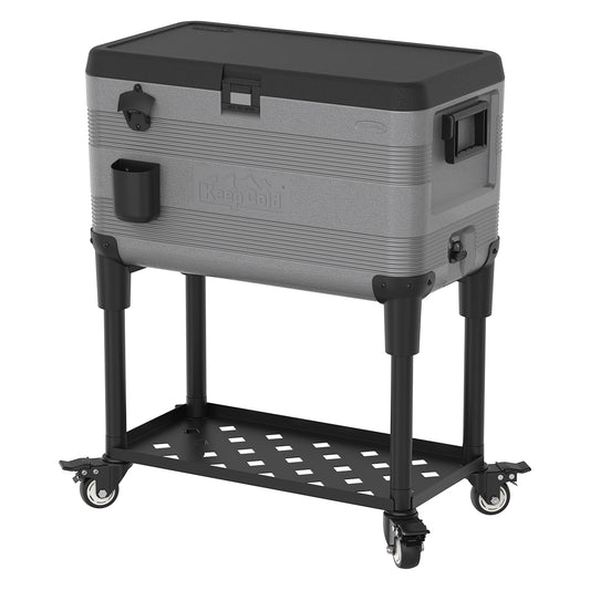 Nevera Portátil Con Mesa - 70 L - Gris_0