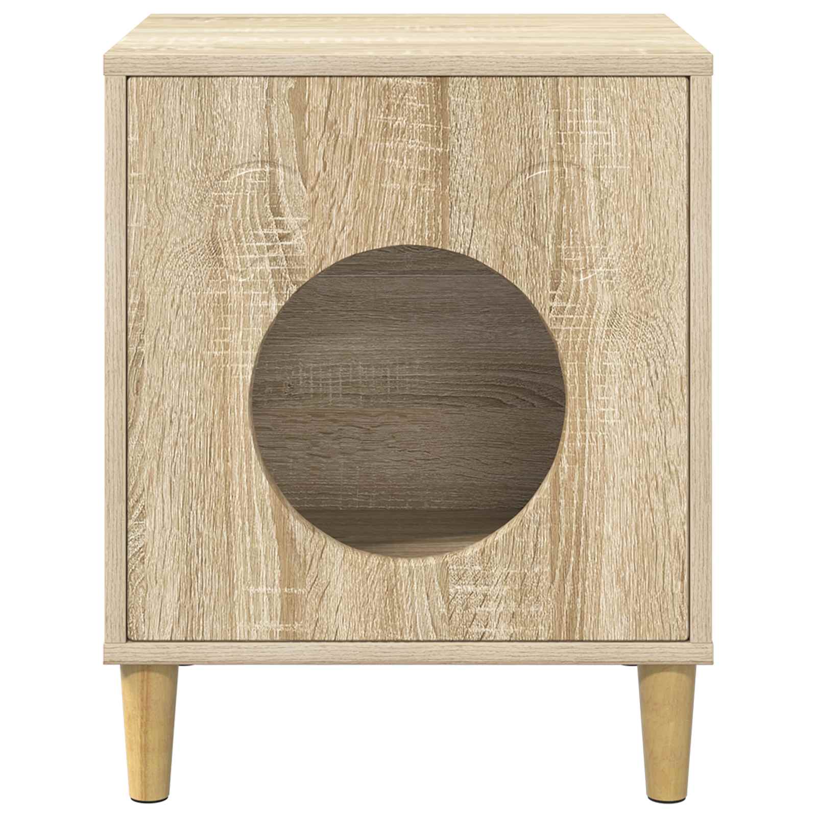 Casa Para Gatos Sonoma 42,5 X 40 X 53 Cm Madera De Ingeniería_4