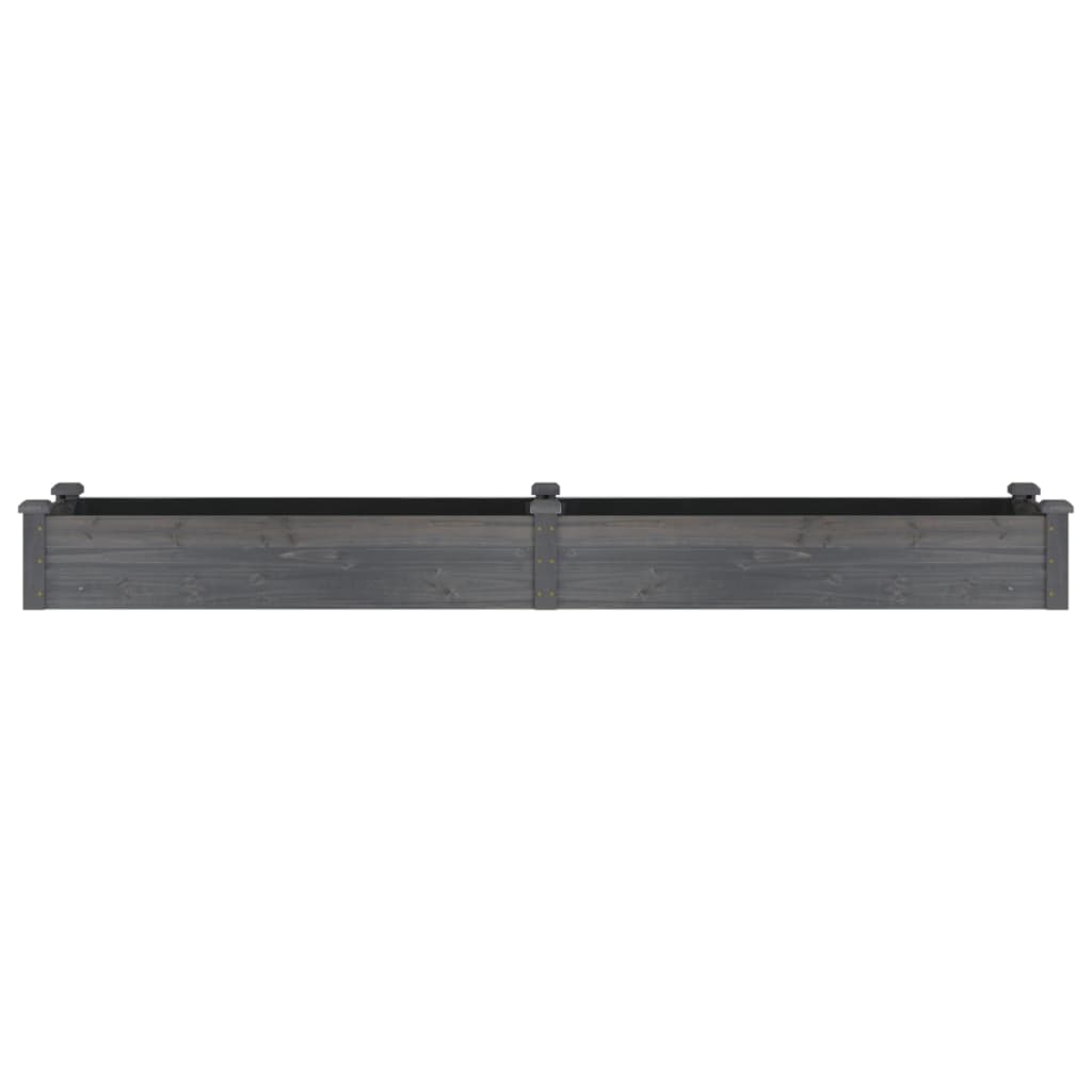 Jardinera Arriate Con Forro Madera Abeto Gris 240x45x25 Cm_3
