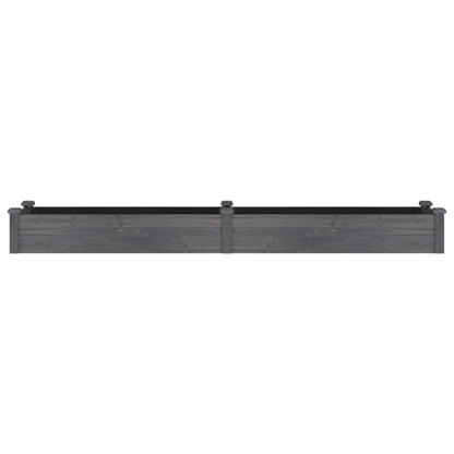 Jardinera Arriate Con Forro Madera Abeto Gris 240x45x25 Cm_3
