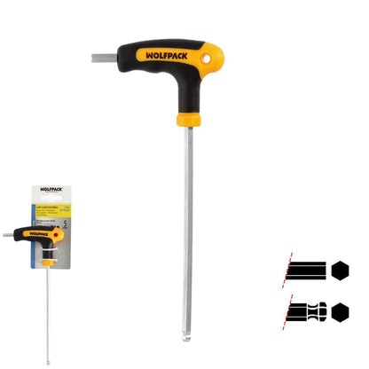 Llave Allen Con Bola Mango Bimaterial Soft Touch Forma T 5,0 Mm. Acero Cromo Vanadio, Destornillador Allen, Llave Hexagonal
