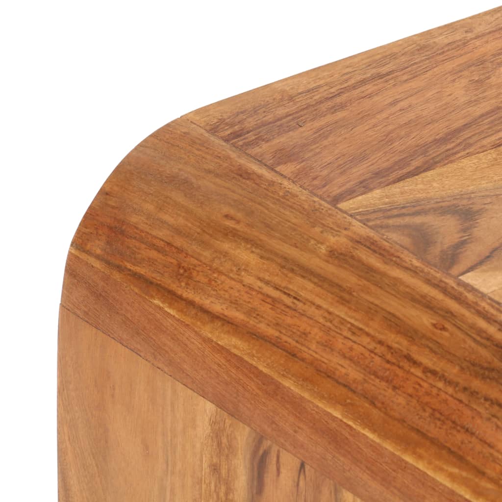 Mesa De Centro De Madera Maciza De Acacia 90x50x30 Cm_4
