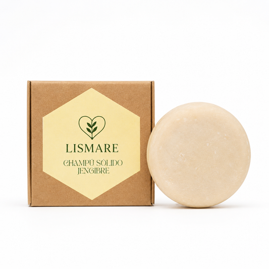 Champú sólido de Jengibre para cuero cabelludo seco, cabello débil y sin brillo- 75 g -Lismare_0