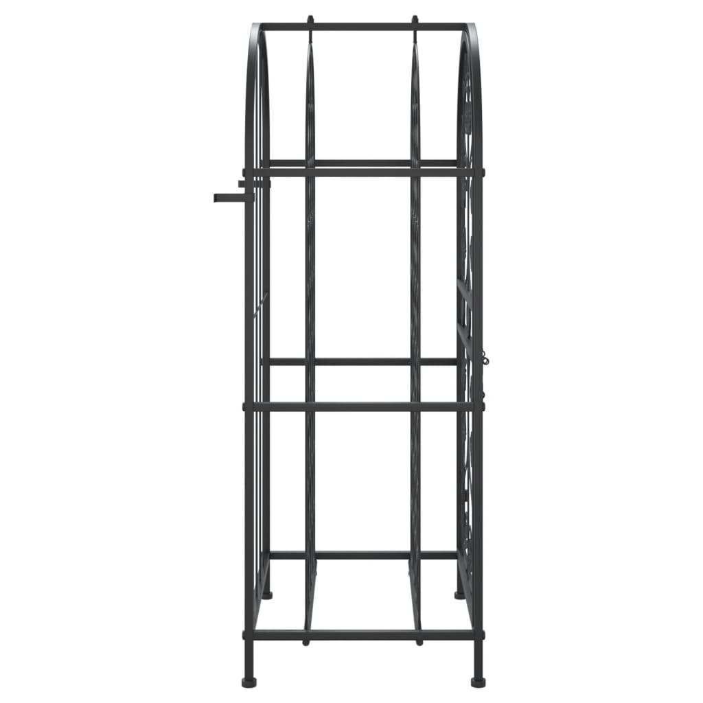 Botellero Para 33 Botellas Hierro Forjado Negro 45x36x100 Cm_3