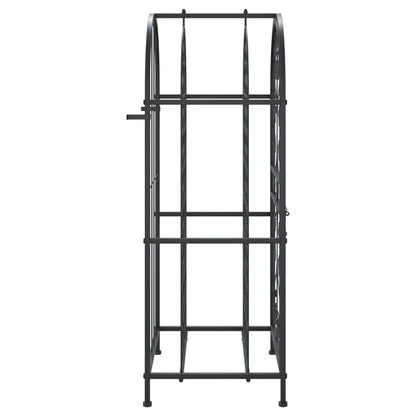 Botellero Para 33 Botellas Hierro Forjado Negro 45x36x100 Cm_3