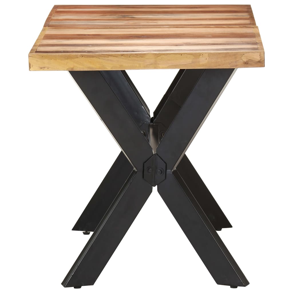 Mesa De Comedor De Madera Acacia Acabado Miel 140x70x75 Cm_1