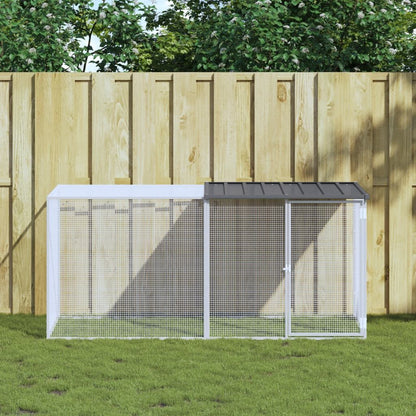 Vidaxl Gallinero Con Techo Acero Galvanizado Antracita 203x98x90 Cm_1