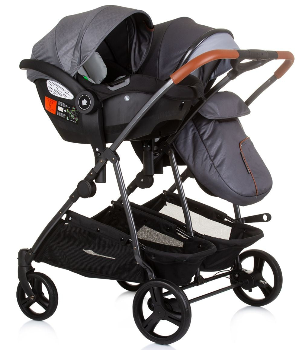 Carrito De Bebé Gemelar Dúo Smart Con 1 Grupo 0+ Silver Grey_4