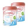 Pack 2x Leche Primea 3 (12 meses a 3 años) Ecológica, 800 g Babybio