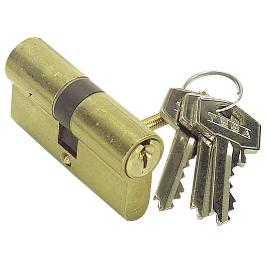 Cilindro Tesa 5030 /30x30 Latonado Leva Larga