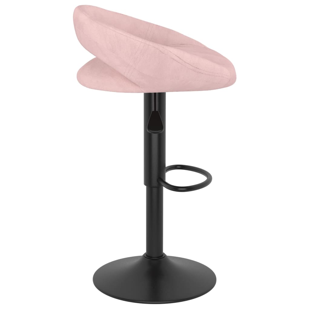 Taburetes De Cocina 2 Unidades Terciopelo Rosa_2