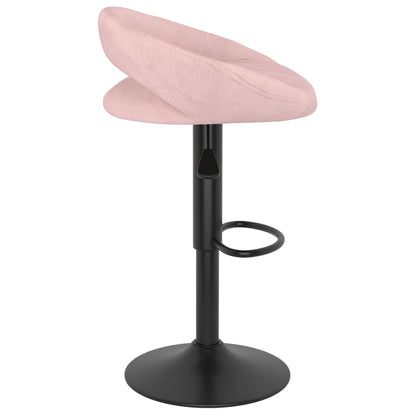 Taburetes De Cocina 2 Unidades Terciopelo Rosa_2