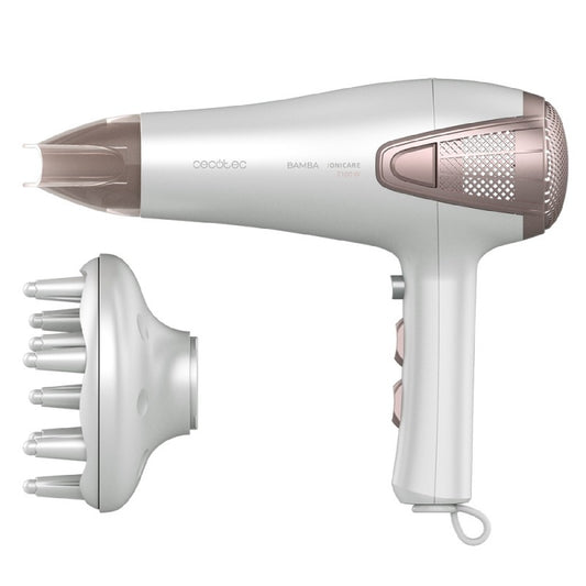 Cecotec Secador De Pelo Iónico Bamba Ionicare 5250 Easycollect. 2100 W Función Recogecables Automático Ion Real Boquilla_0