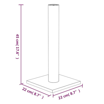 Vidaxl Poste Rascador Para Gatos Gris Claro 22x22x45 Cm_4