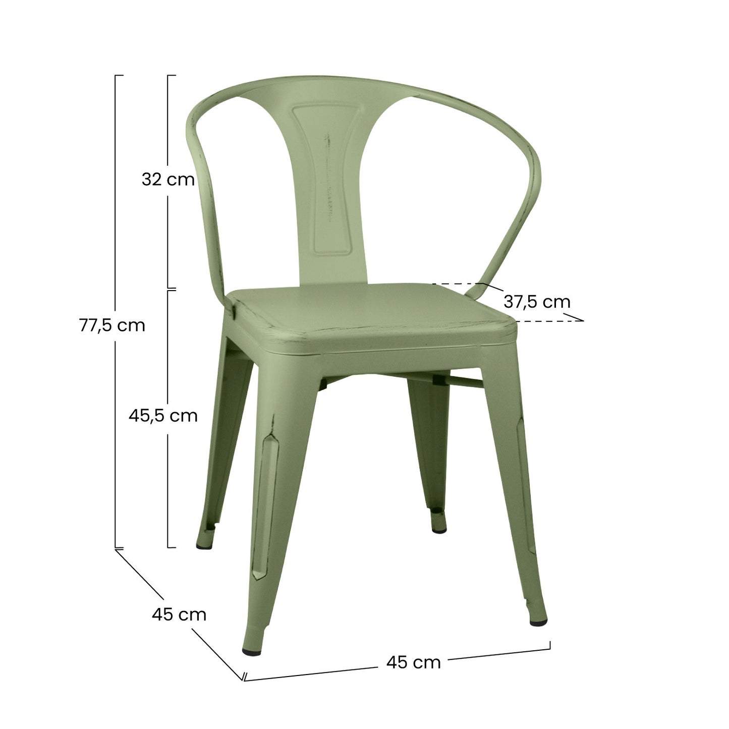 Silla De Comedor Strong Vintage 53x45x80cm Thinia Home_3