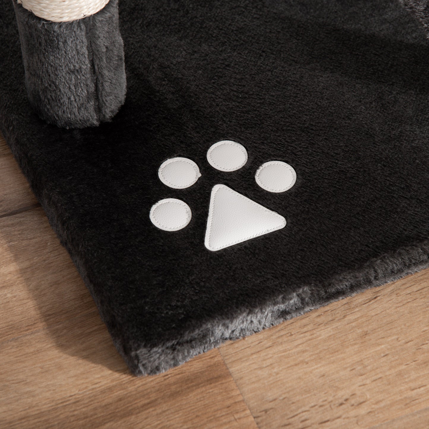 Pawhut Árbol Rascador Para Gatos 60x45x240-260 Cm Altura Ajustable Plataformas_4