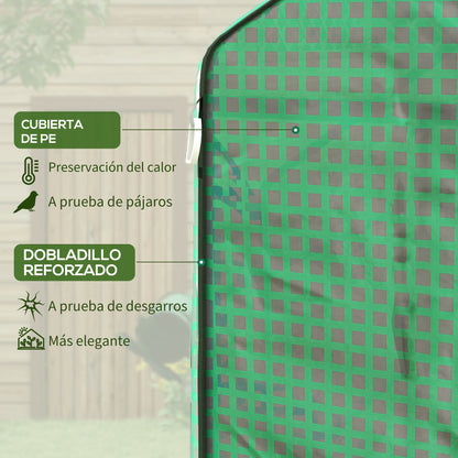 Outsunny Cubierta De Invernadero 140x73x190 Cm Con Ventana Anti-uv Verde_3