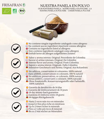 Panela Pulverizada Ecológica - Calidad Y Sabor | Frisafran 500 G_5