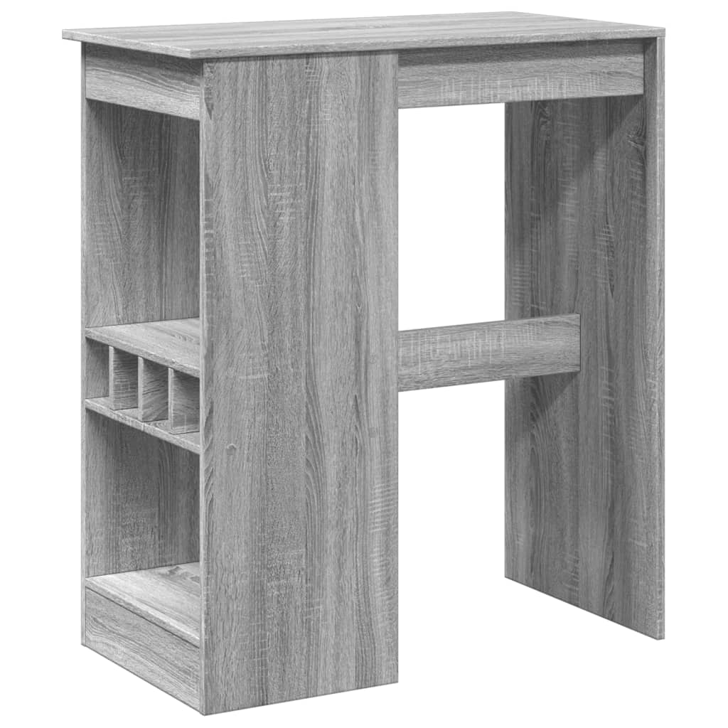 Mesa Alta Con Estantes Madera Gris Sonoma 90x47,5x103,5 Cm_0