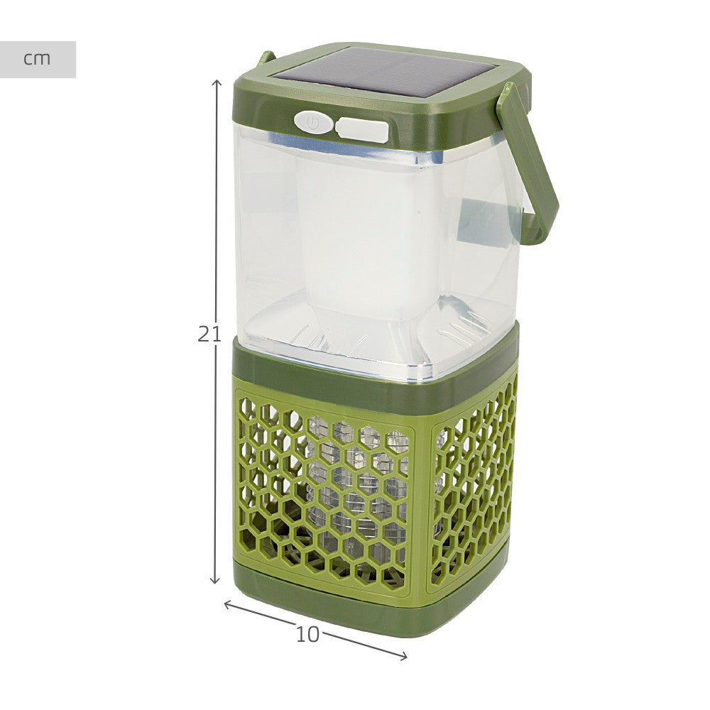 Lámpara Solar Antimosquitos Led 2 En 1 Portátil C/cable Aktive_3