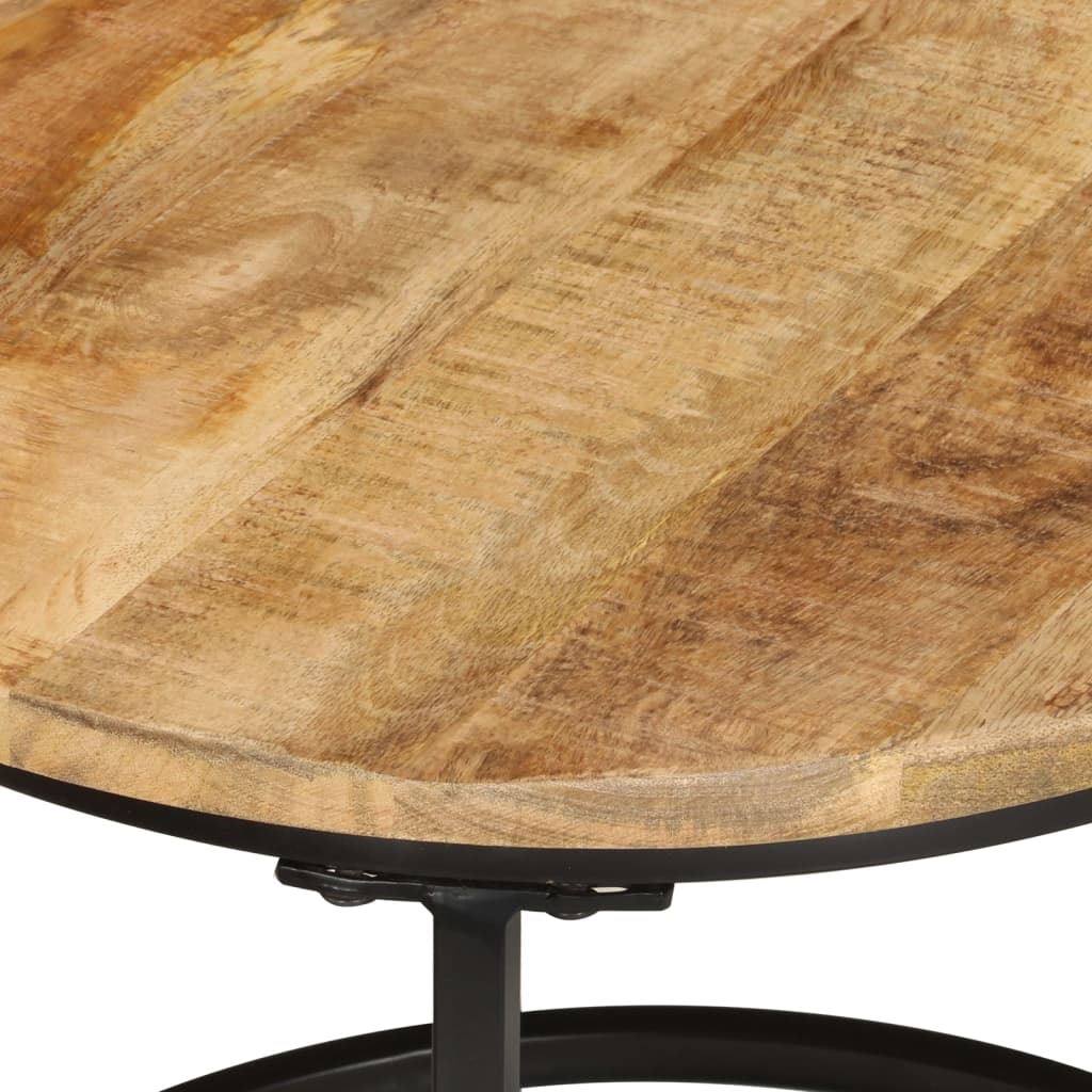 Mesas Apilables 3 Piezas Madera Maciza De Mango Rugosa_3