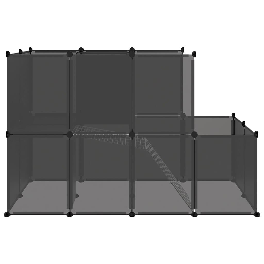 Vidaxl Jaula Para Animales Pequeños Negro Pp Y Acero 142x74x93 Cm_3
