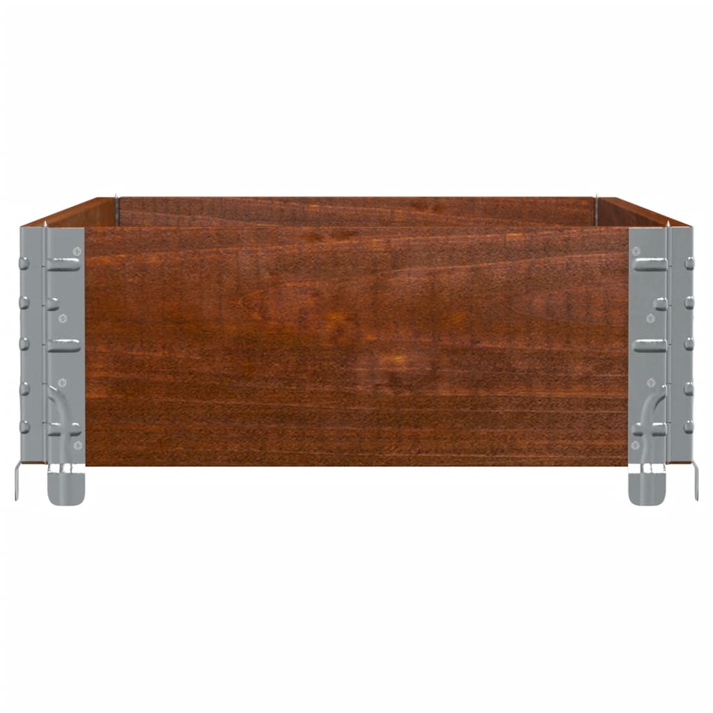 Jardinera De Madera Maciza De Pino Marrón 100x50 Cm_3