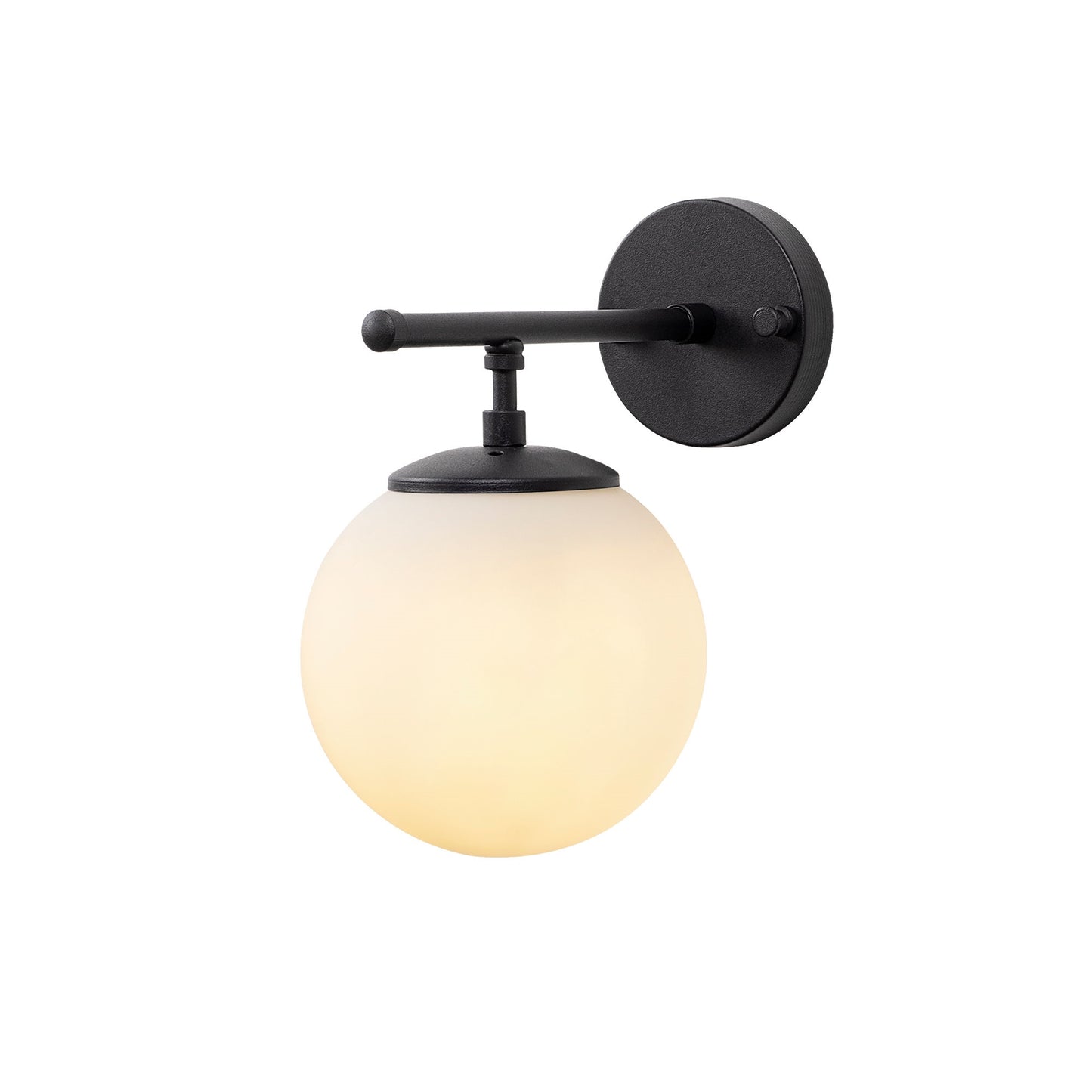 Aplique De Pared Pantalla Blanca, Metal , Negro, 15x24x24, Casquillo E14 Max 40 W_2