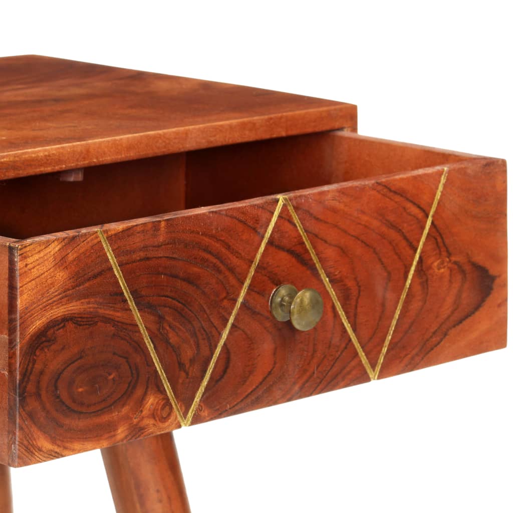 Mesa Consola De Madera Maciza De Acacia 90x35x76 Cm_3