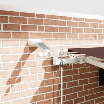 Toldo Retráctil Automático Con Luces Led Marrón 450x300 Cm_3