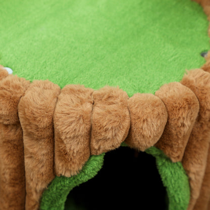 Pawhut Árbol Rascador Para Gatos 53 Cm Casita Cama Poste Bolas Marrón Y Verde_3