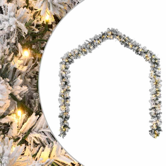 Vidaxl Guirnalda De Navidad Con Luces Led Pvc Verde 20 M_0