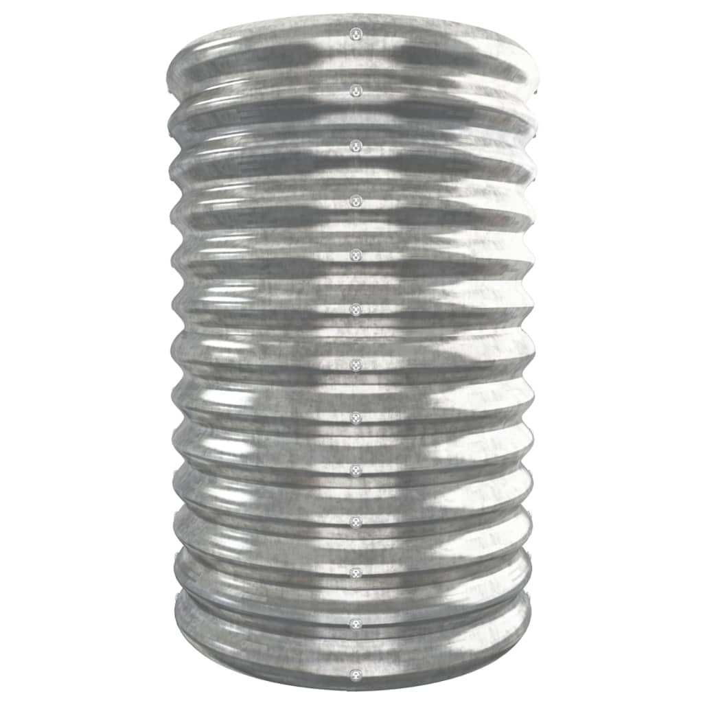 Jardinera Arriate Acero Galvanizado Plata 332x40x68 Cm_3