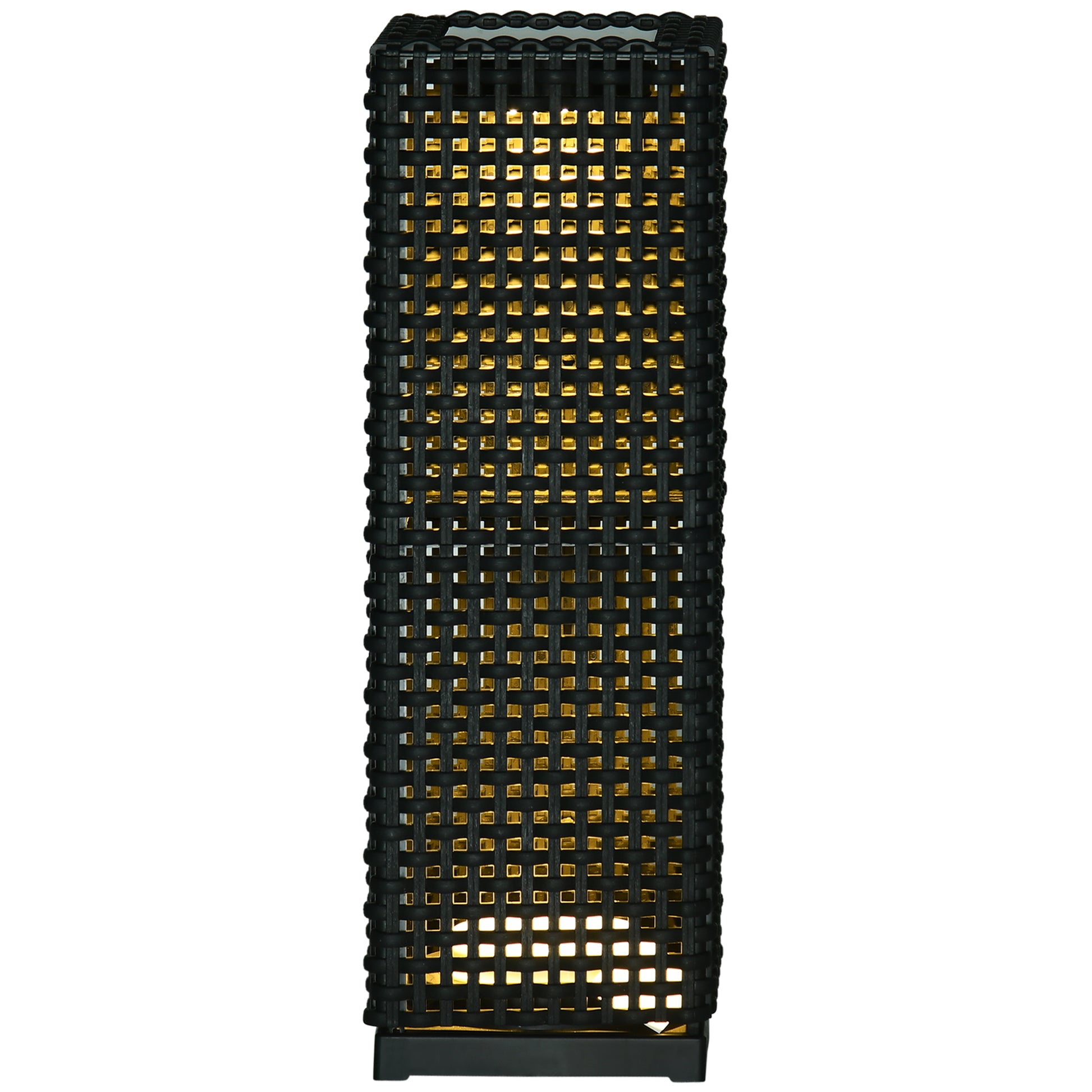 Outsunny Lámpara De Pie De Ratán Sintético Con Luces Led Control Automático_4
