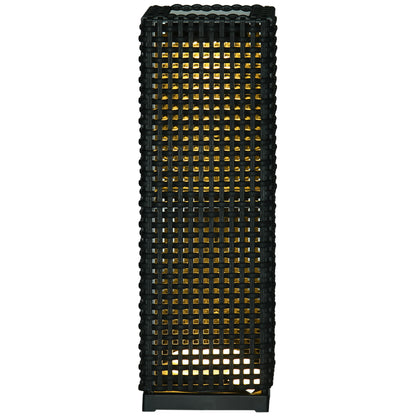 Outsunny Lámpara De Pie De Ratán Sintético Con Luces Led Control Automático_4