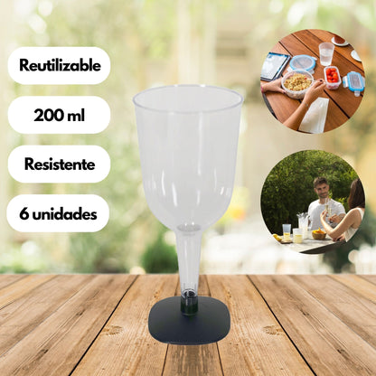 Pack De 96 Copas Vino Reutilizable 200ml_2