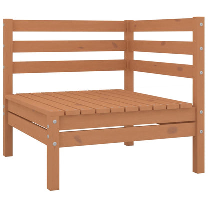 Juego Muebles De Jardín 5 Pzas Madera Maciza Pino Marrón Miel / Vetonek_5