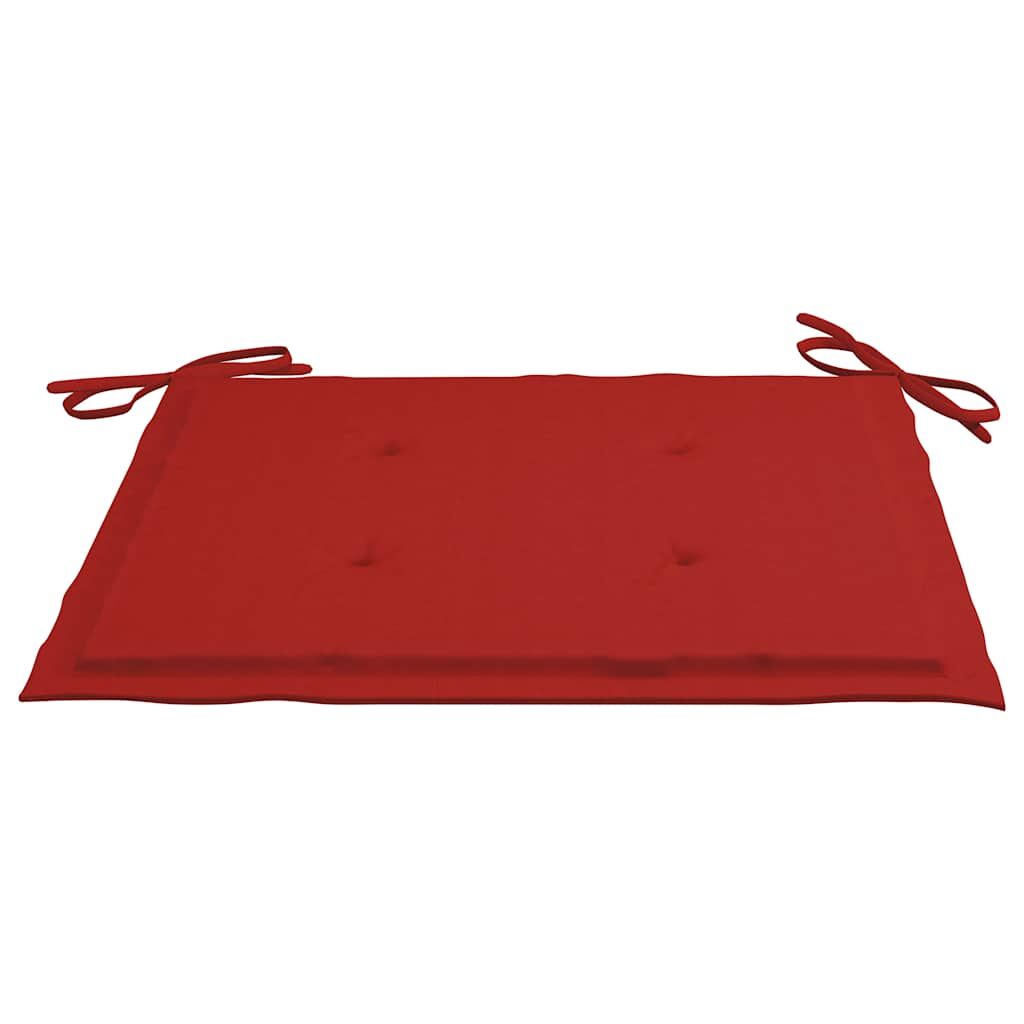 Vidaxl Sillas De Jardín Plegables 4 Uds Cojines Madera Maciza Acacia_4