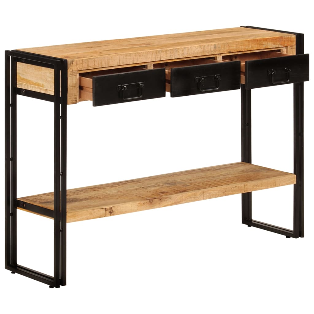 Mesa Consola Madera Maciza De Mango 110x30x76 Cm_4
