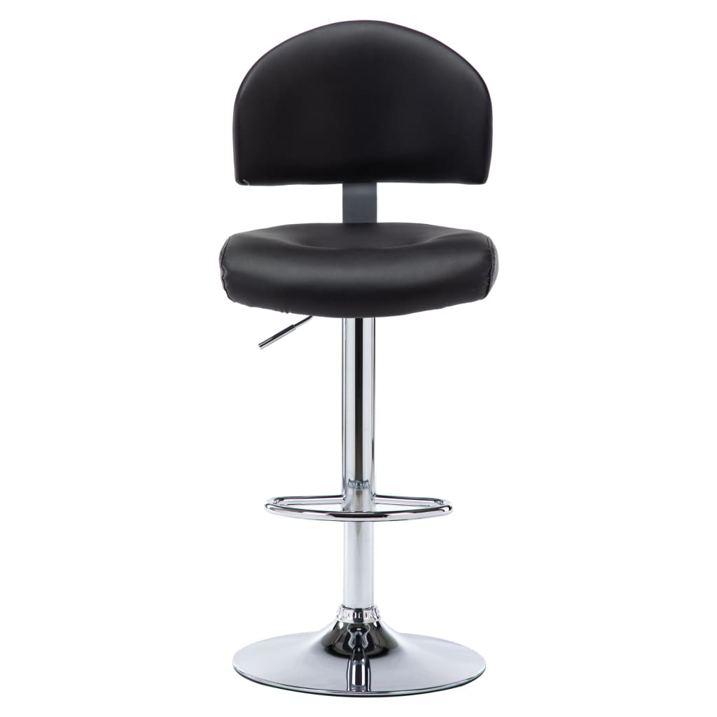 Taburete De Cocina Cuero Sintético Negro_0