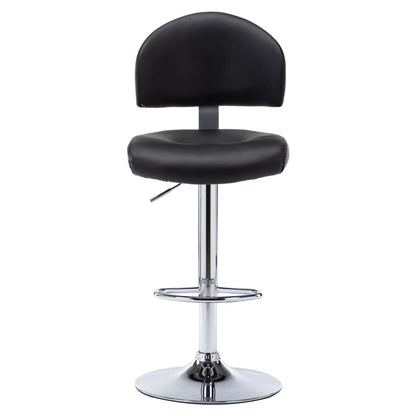 Taburete De Cocina Cuero Sintético Negro_0