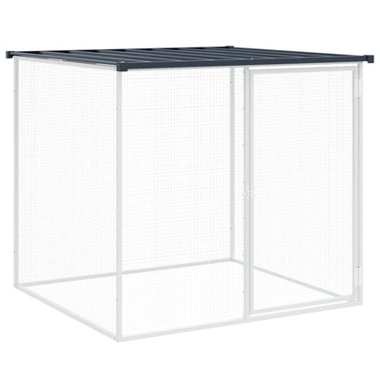 Vidaxl Gallinero Con Techo Acero Galvanizado Antracita 403x98x90 Cm_5