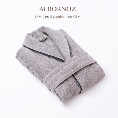 Albornoz S/m 100% Algodón 360gsm Gris Scalpers Home_1