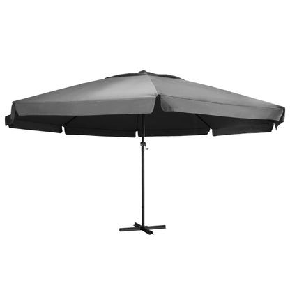 Vidaxl Sombrilla De Jardín Palo De Aluminio Gris Antracita 600 Cm_0